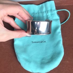 Authentic Tiffany sterling silver 1837 cuff bracelet